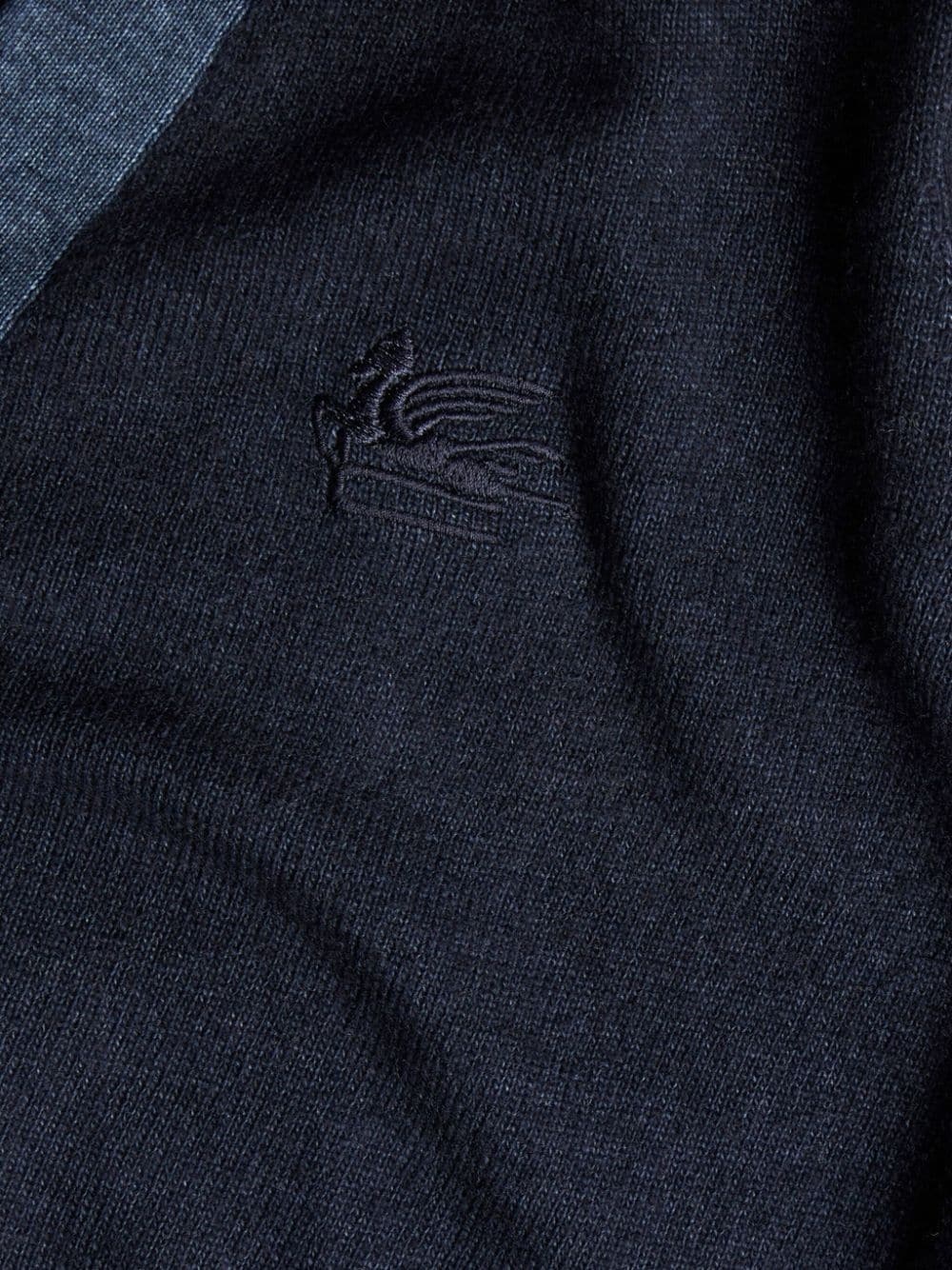 Pegaso-embroidered wool cardigan - 5