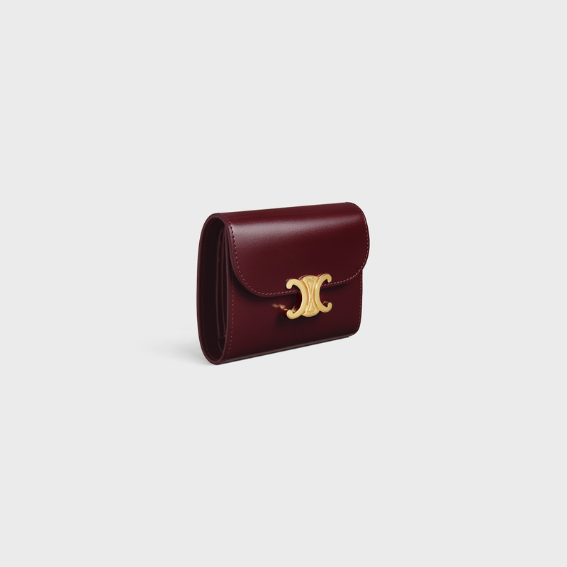 CELINE Small Flap Wallet TRIOMPHE IN Shiny calfskin outlook