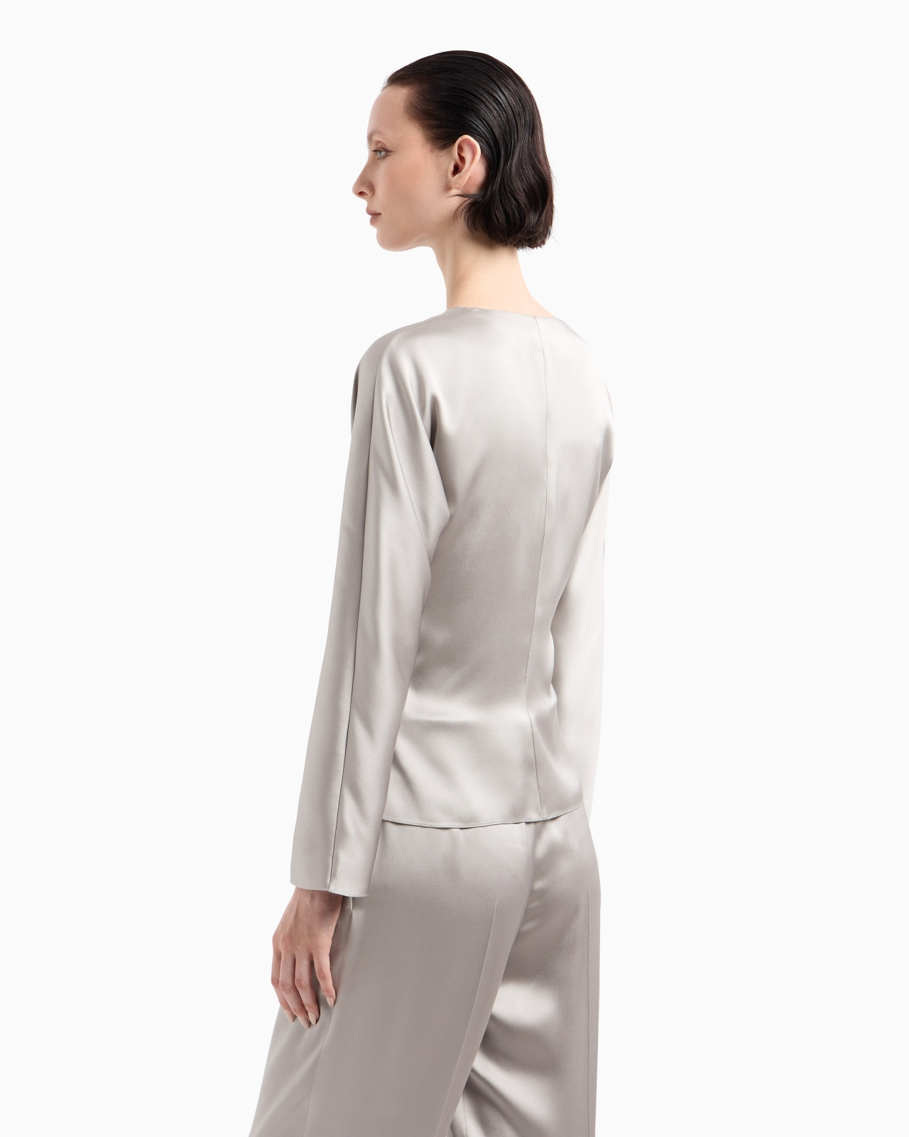 SHIRT IN DOUBLE-SIDED SILK SATIN - 3
