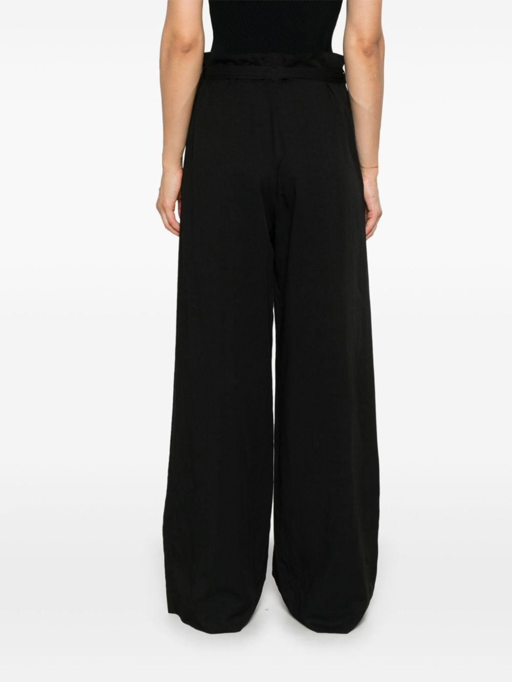 Tie-waist fluid trousers - 3