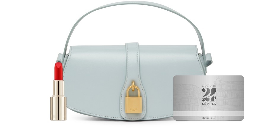 Clutch on strap tabou in smooth calfskin - 8