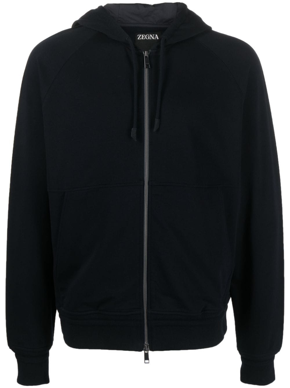 drawstring-hooded cotton jacket - 1