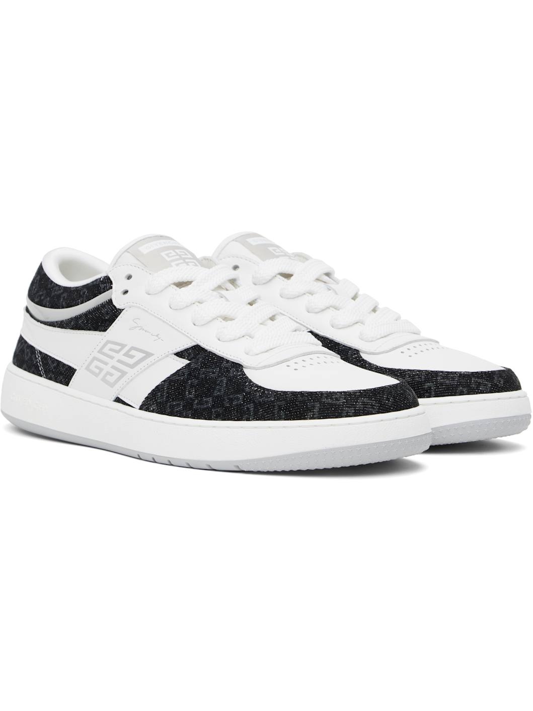 White & Black G Move Sneakers - 4