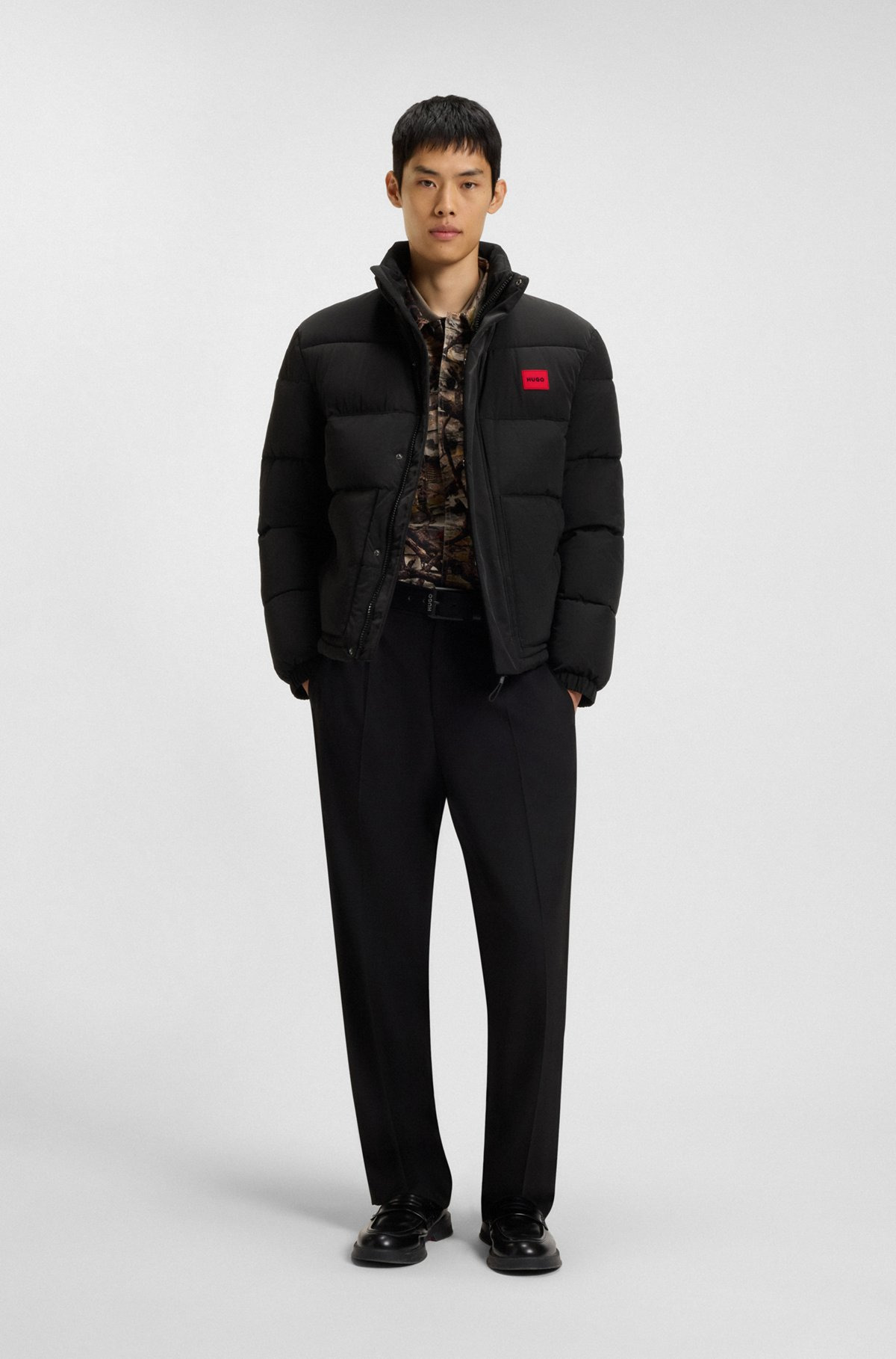 WATER-REPELLENT PADDED JACKET WITH LOGO PATCH - 3
