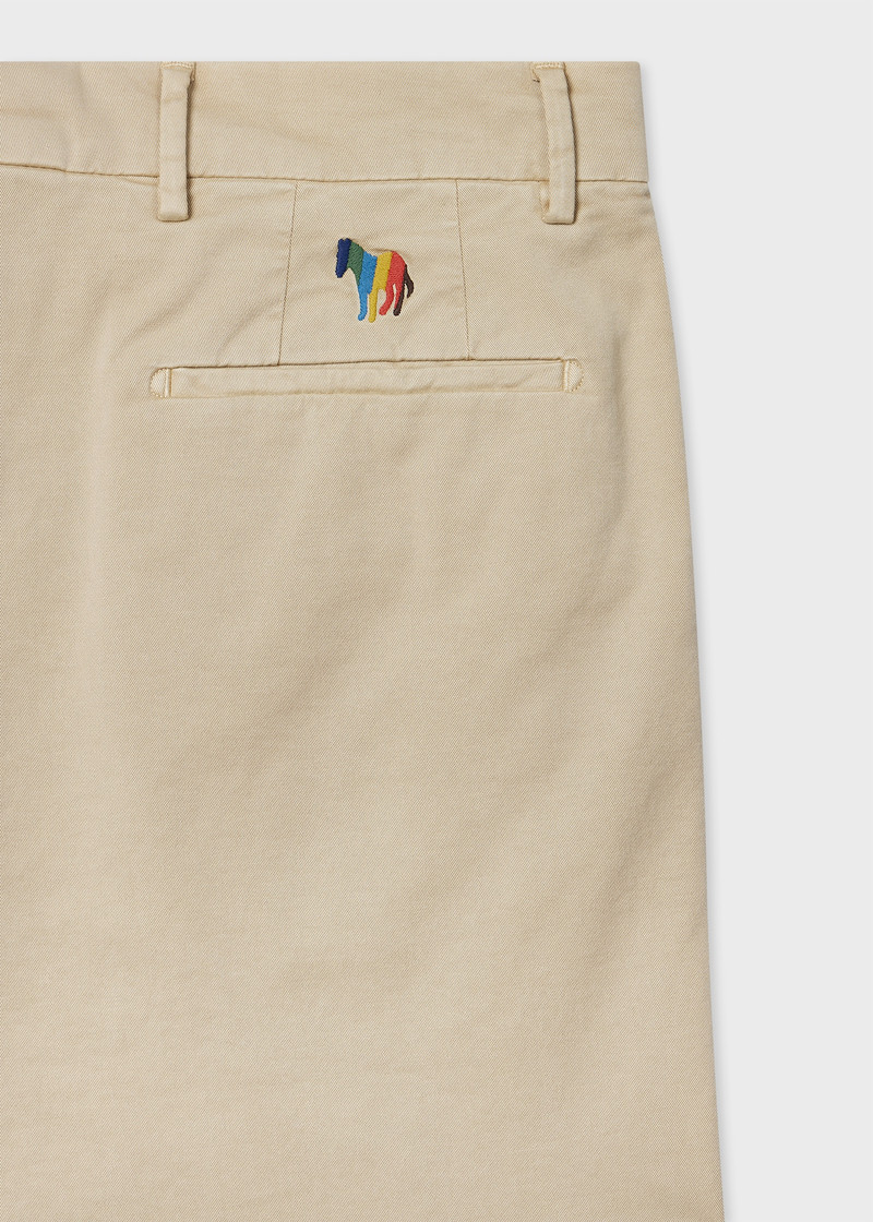 Paul Smith Mid-Fit Tan Garment-Dyed 'Broad Stripe Zebra' Chinos outlook