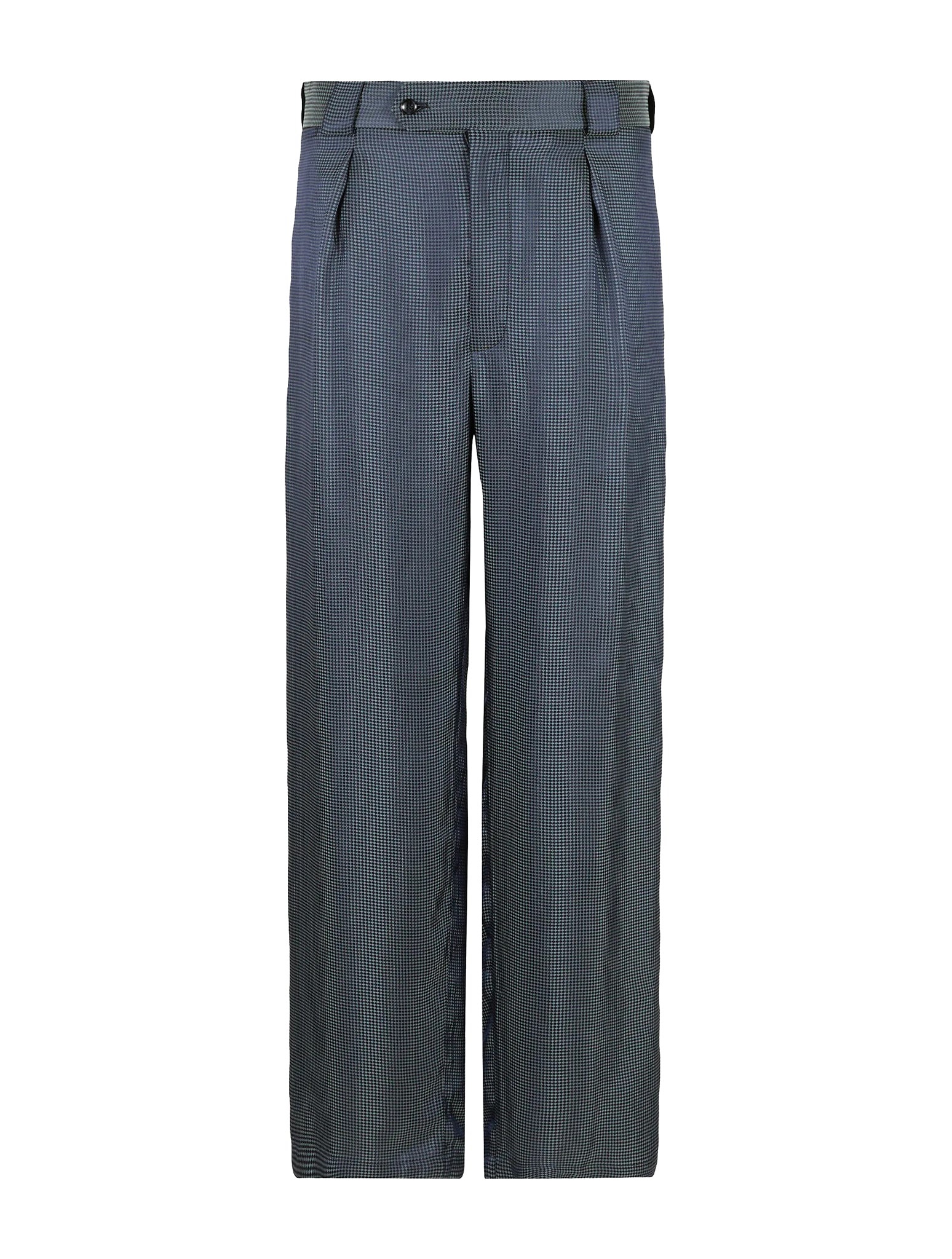 ASV JACQUARD VISCOSE BLEND SINGLE PLEAT TROUSERS - 2