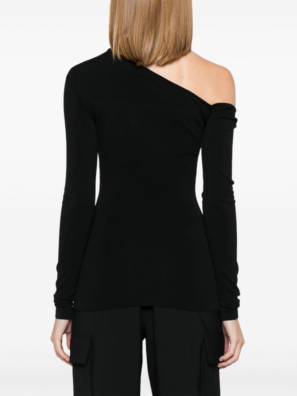 asymmetric-neck top - 4