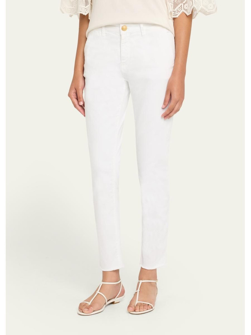 Cathy Cropped Slim Stretch Cotton Pants 4