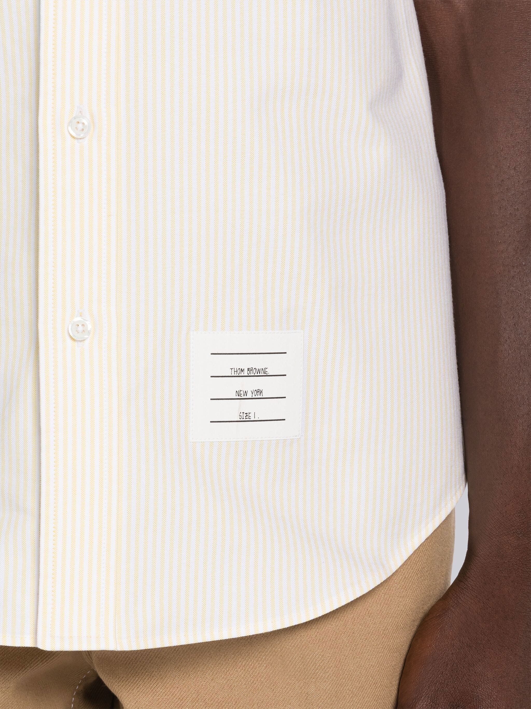 UNIVERSITY STRIPE OXFORD SEAMED 4-BAR SHORT SLEEVE SHIRT - 6