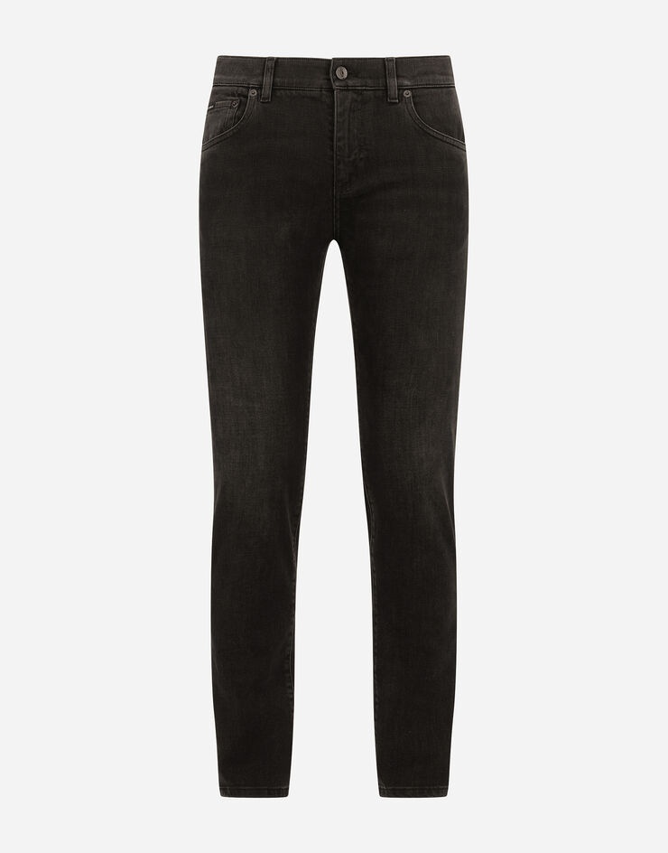 Black wash skinny stretch jeans - 1