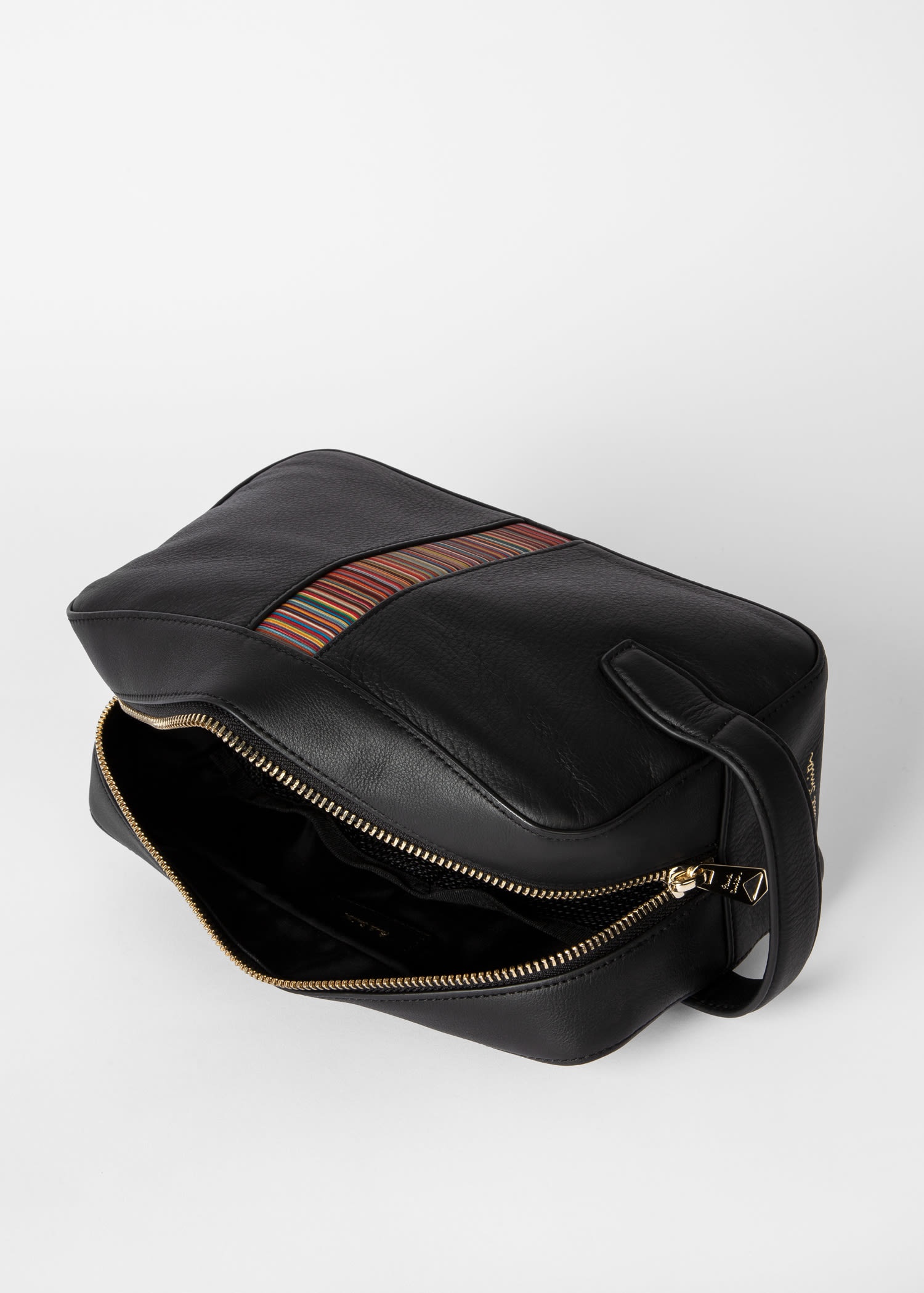 Leather 'Signature Stripe' Wash Bag - 3