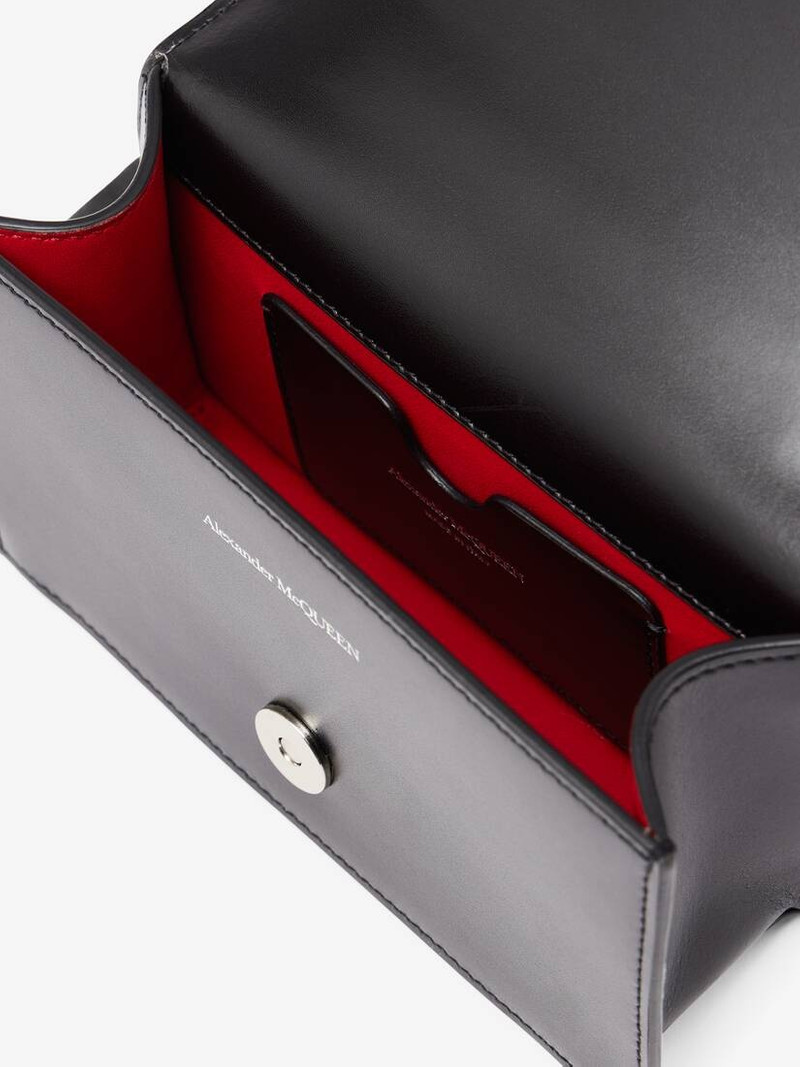 Women's The Biker Mini Jewelled Satchel in Black 4