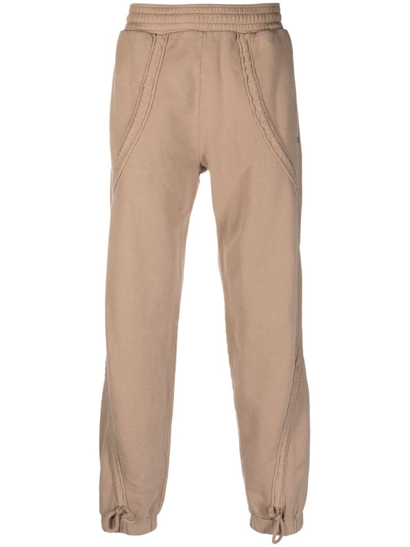 drawstring cotton straight-leg trousers 1