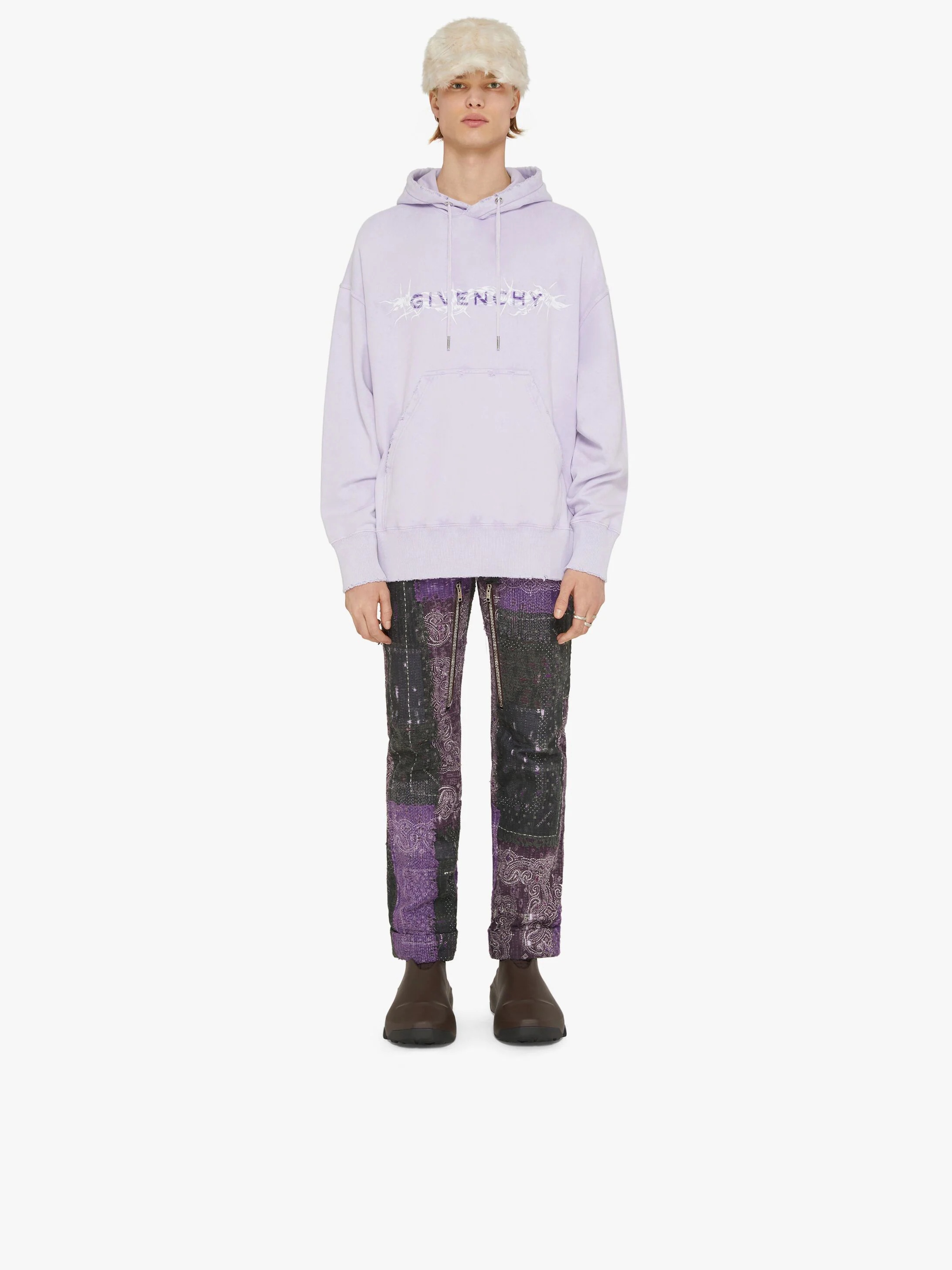 GIVENCHY BARBED WIRE OVERSIZED HOODIE - 2
