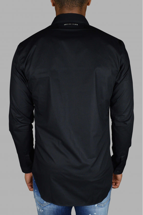 Philipp Plein Men Gold Cut Ls Skull Shirt - 4