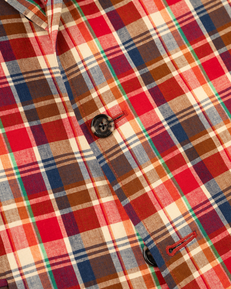 J. PRESS MADE-IN-CANADA BROWN & RED AUTHENTIC MADRAS SPORT COAT outlook