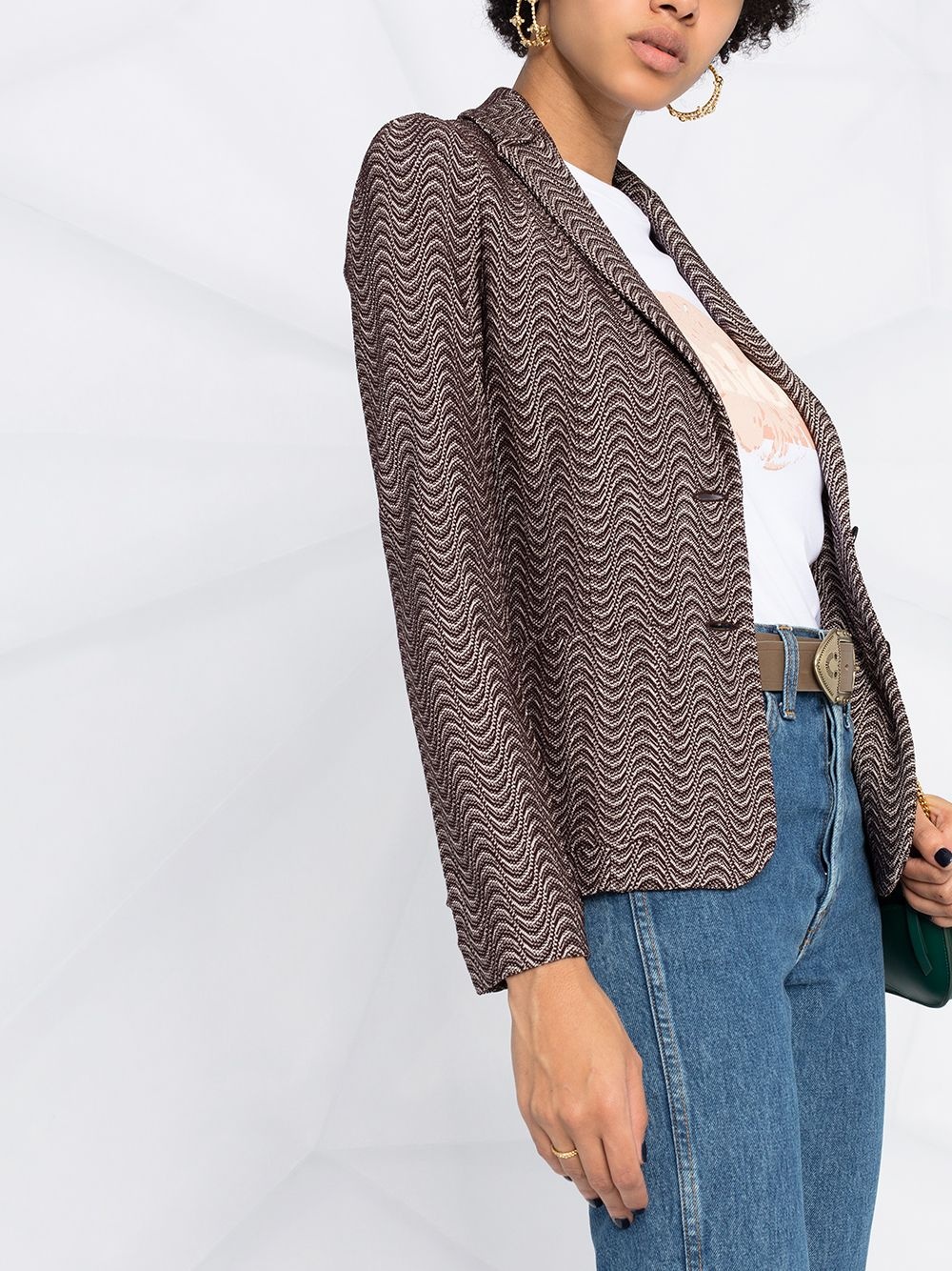 wave pattern blazer - 5