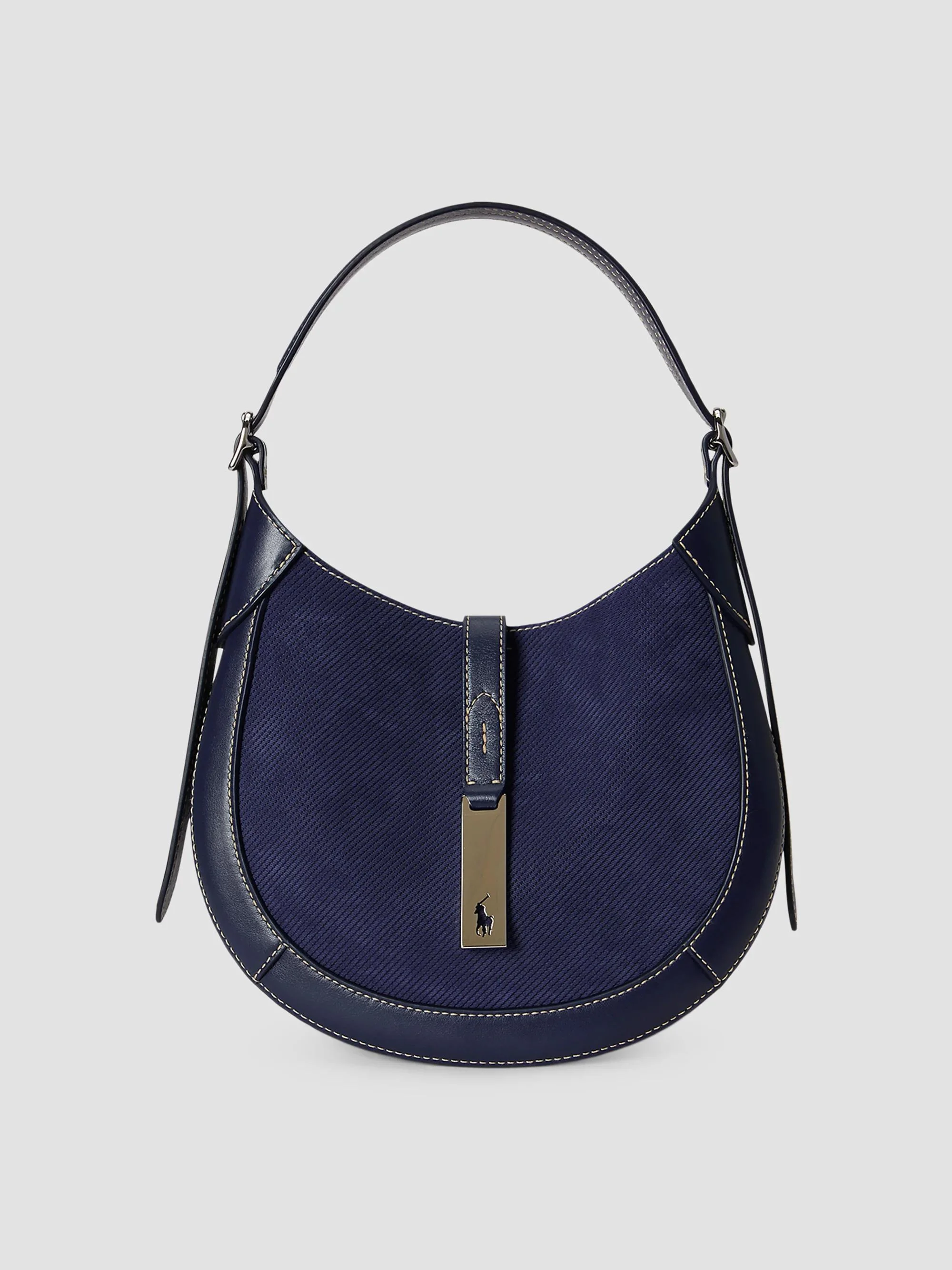 Women's Polo ID Small Suede Shoulder Bag - Night - 1