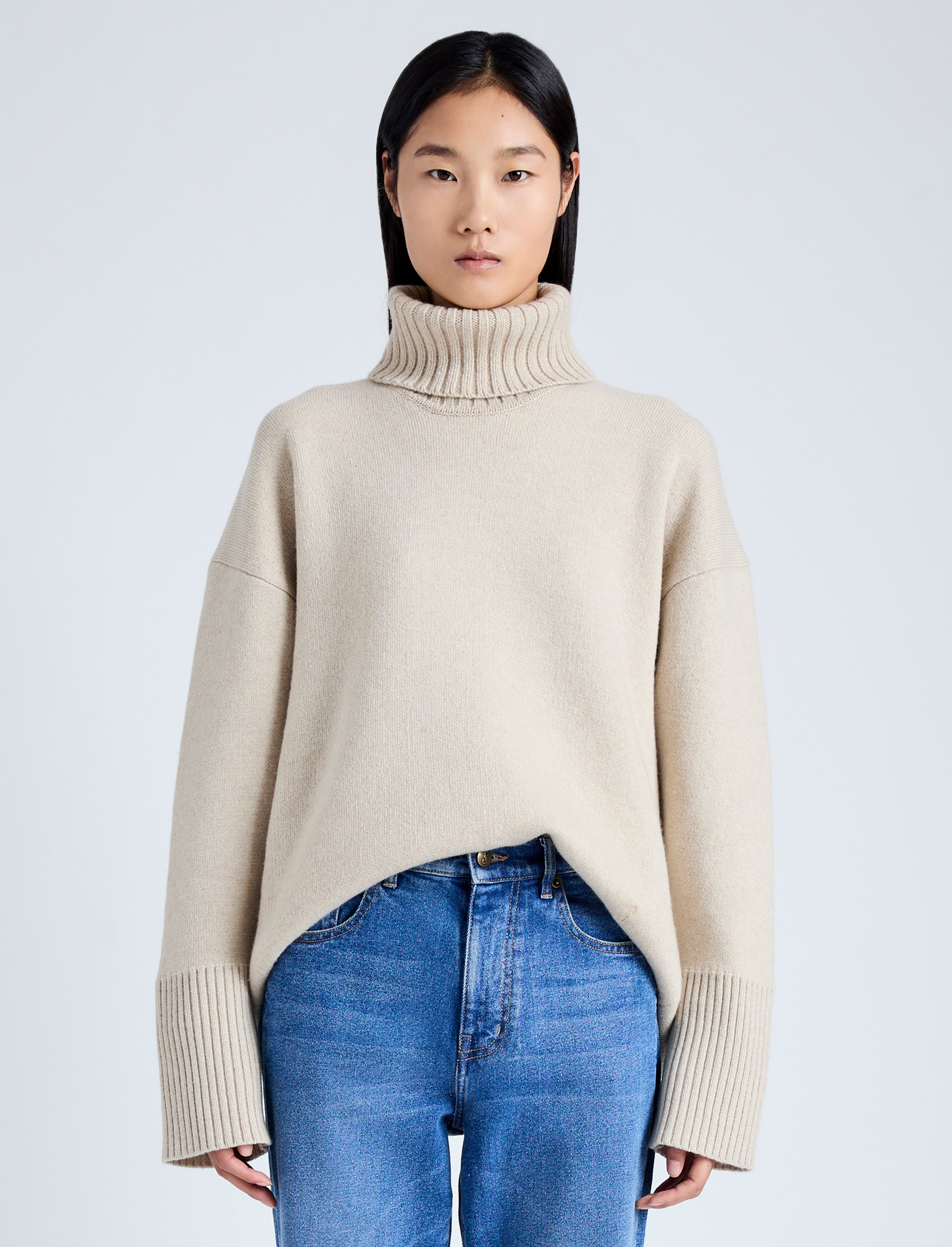 Sandra Turtleneck in Eco Doubleface Cashmere - 2