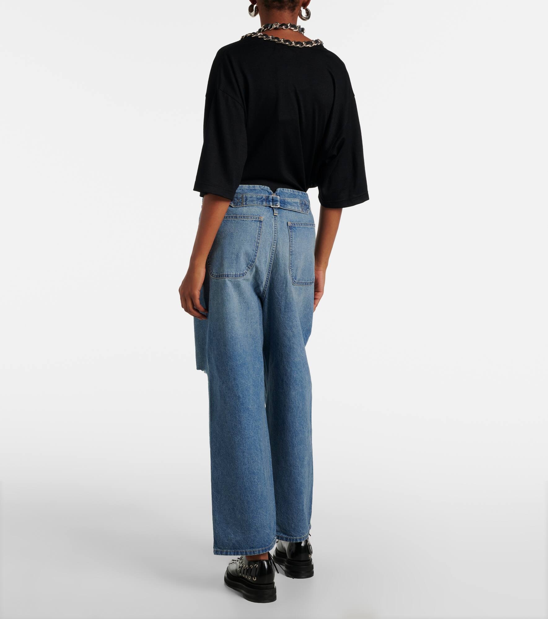 Cutout wide-leg jeans - 3