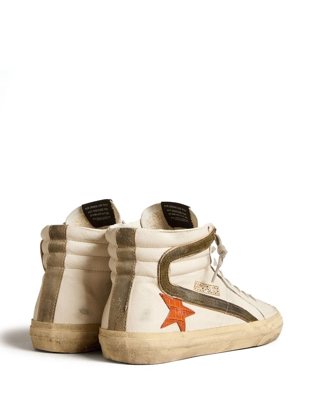 Slide leather high-top sneakers - 4
