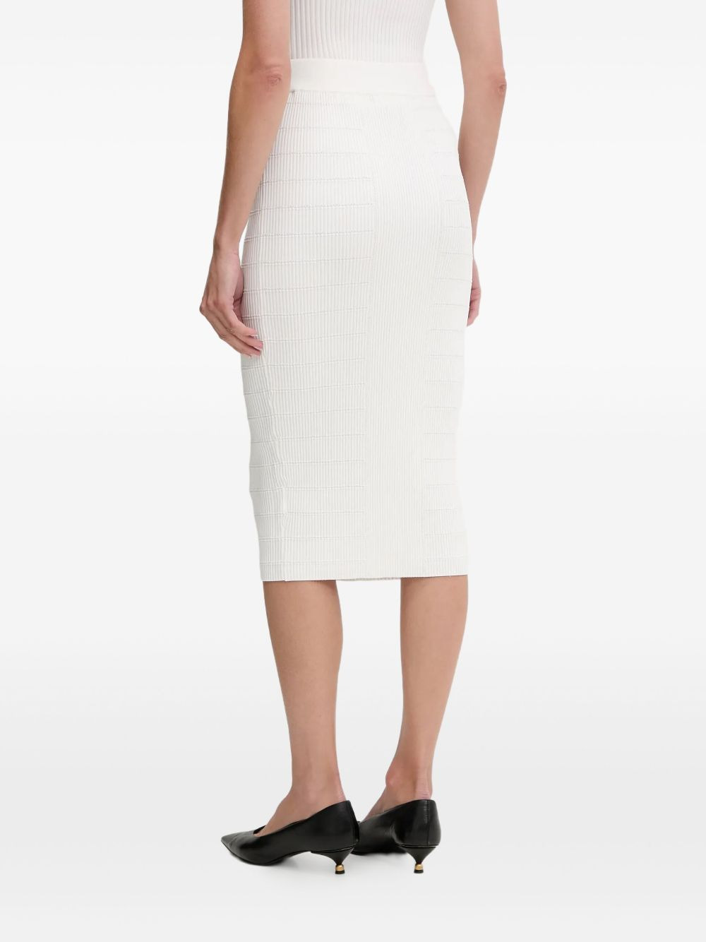 ribbed midi skirt - 3
