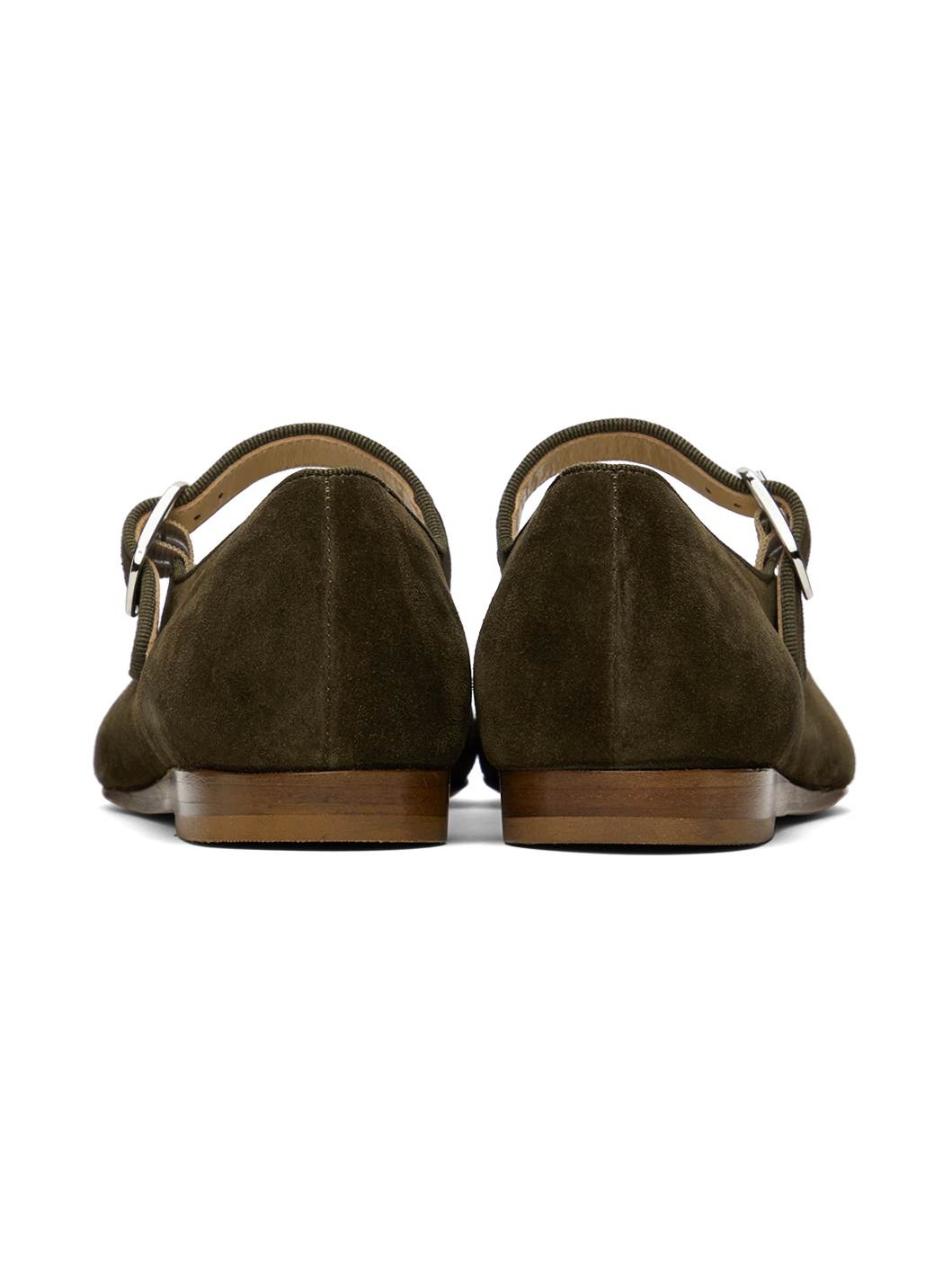 Khaki Mary Jane Ballerina Flats - 2