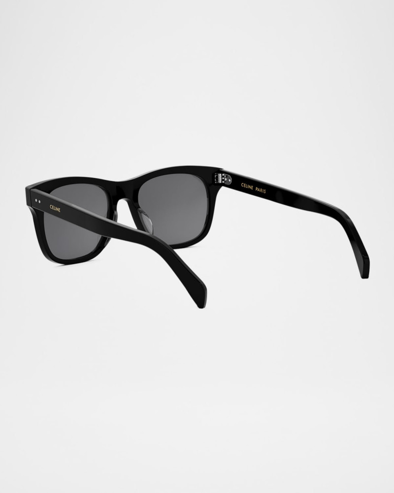CELINE Men's Celine Thin Acetate Square Sunglasses outlook