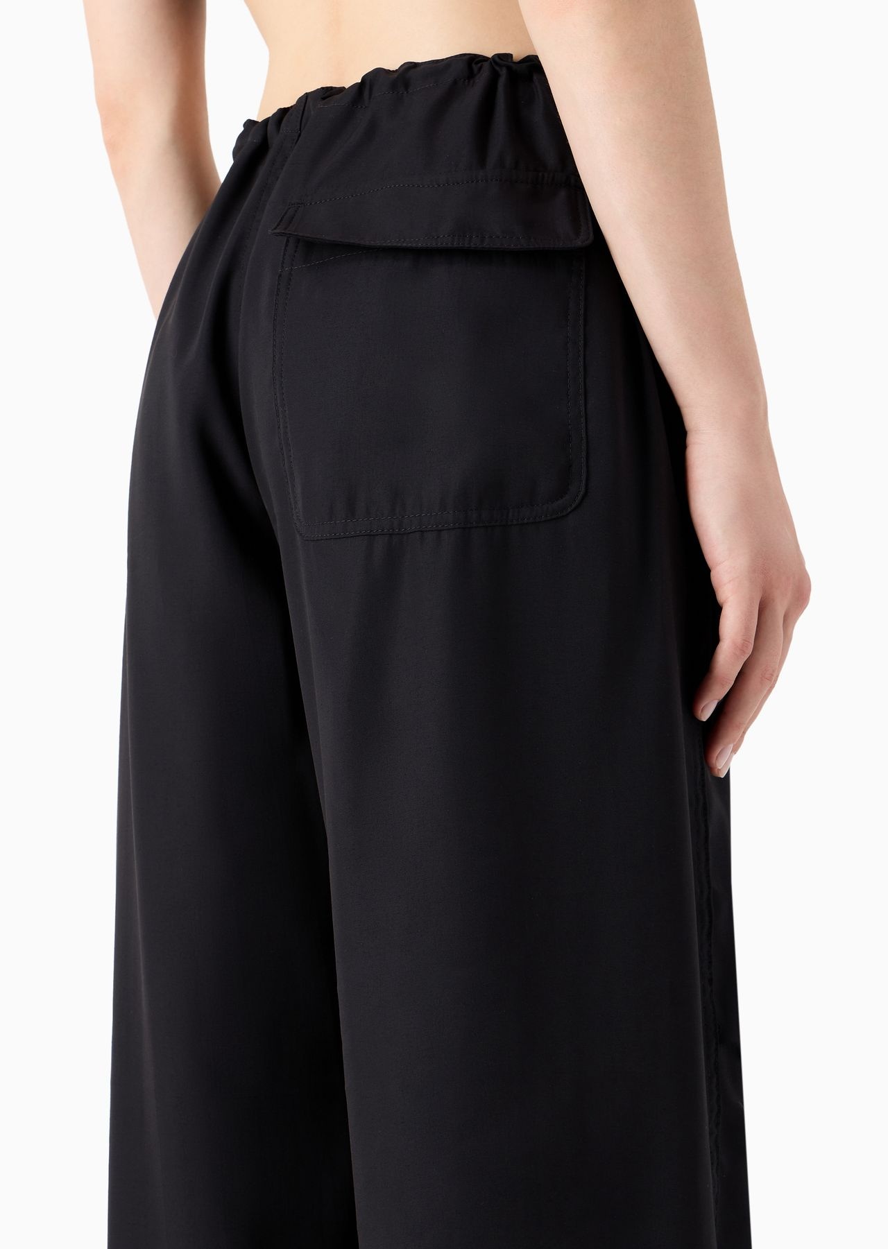 Emporio Armani Sustainability Values Capsule Collection recycled modal drawstring trousers - 5