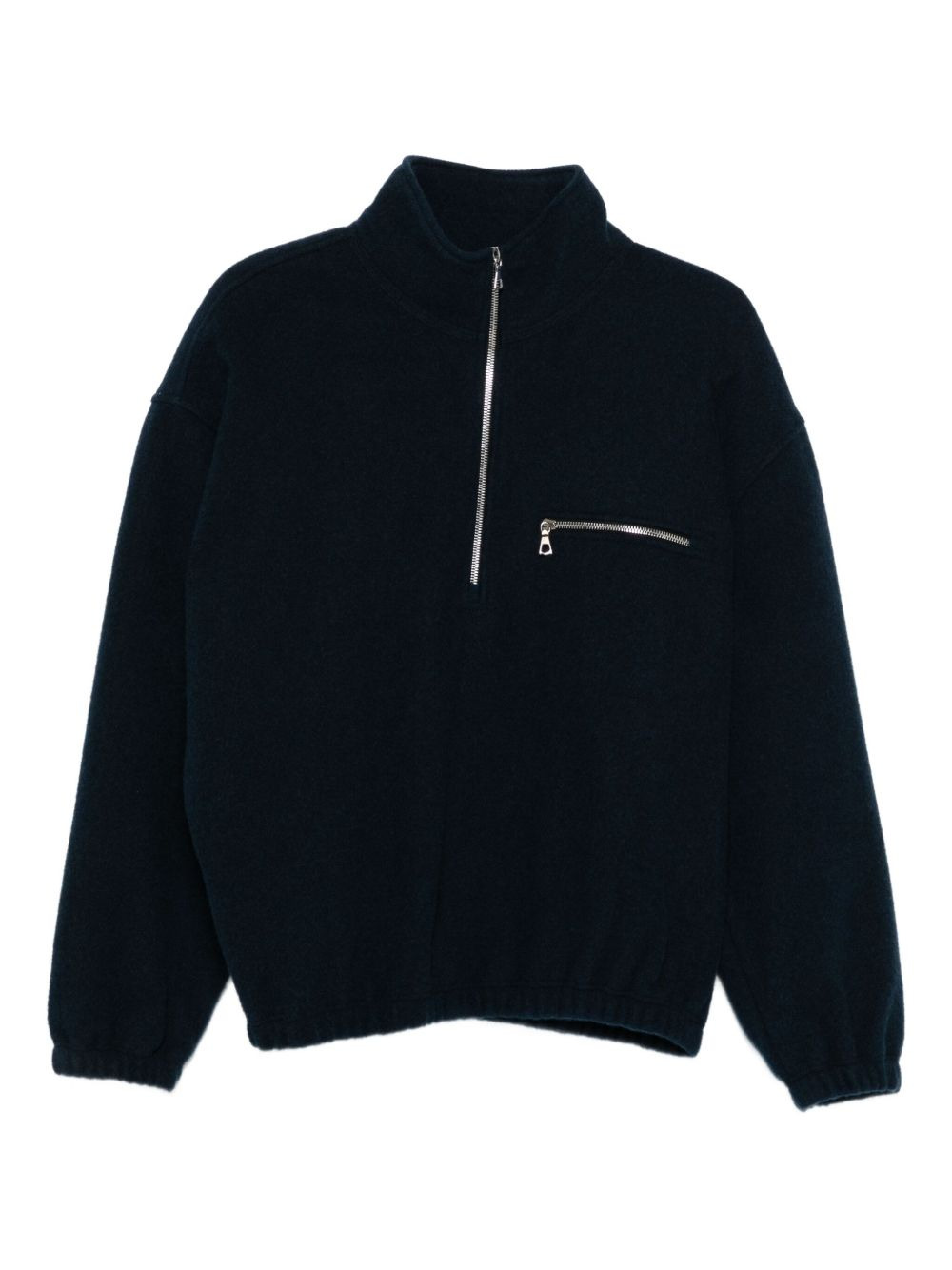 zip-pocket wool sweater - 1