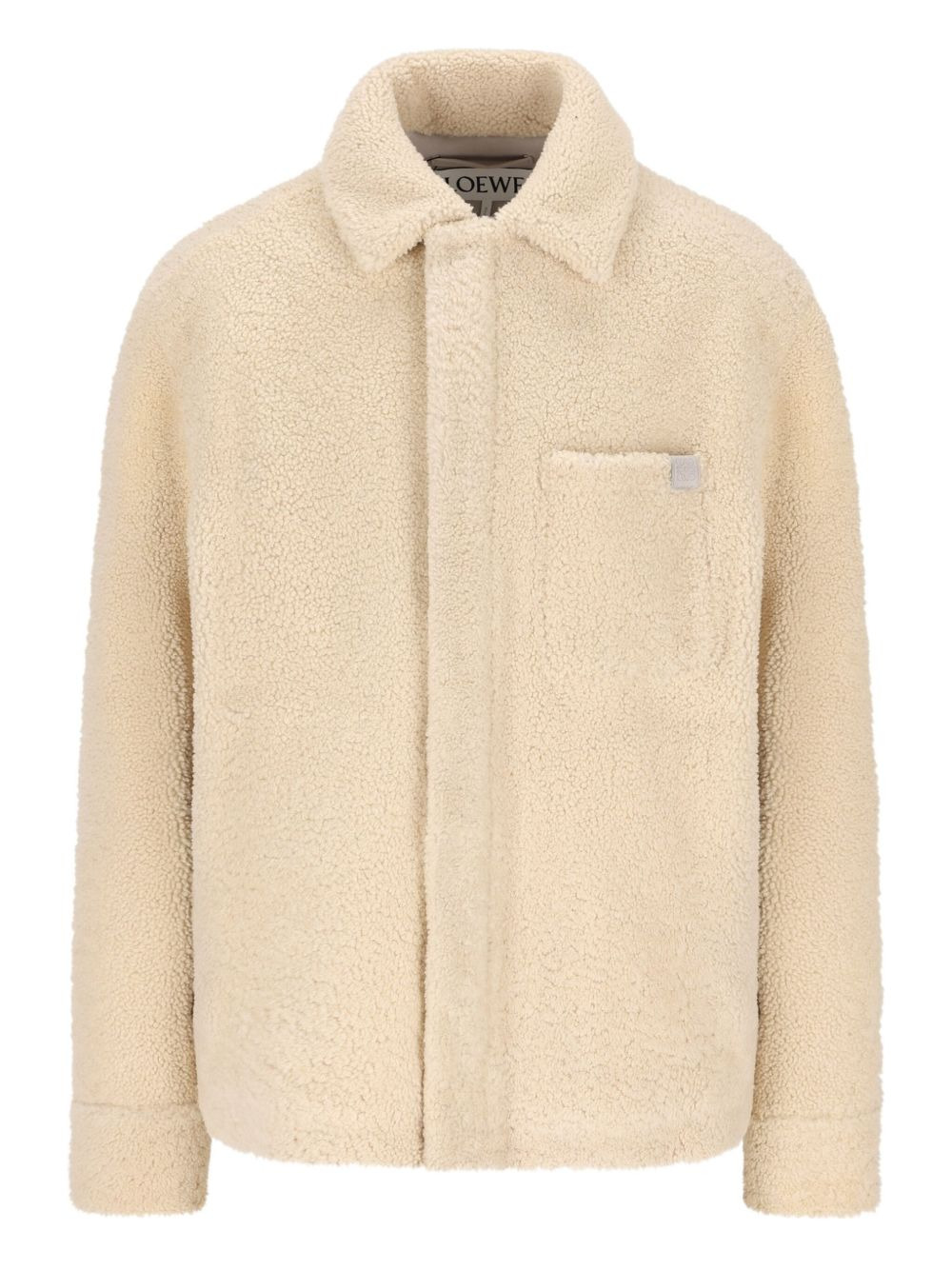 shearling buttoned jacket - 1