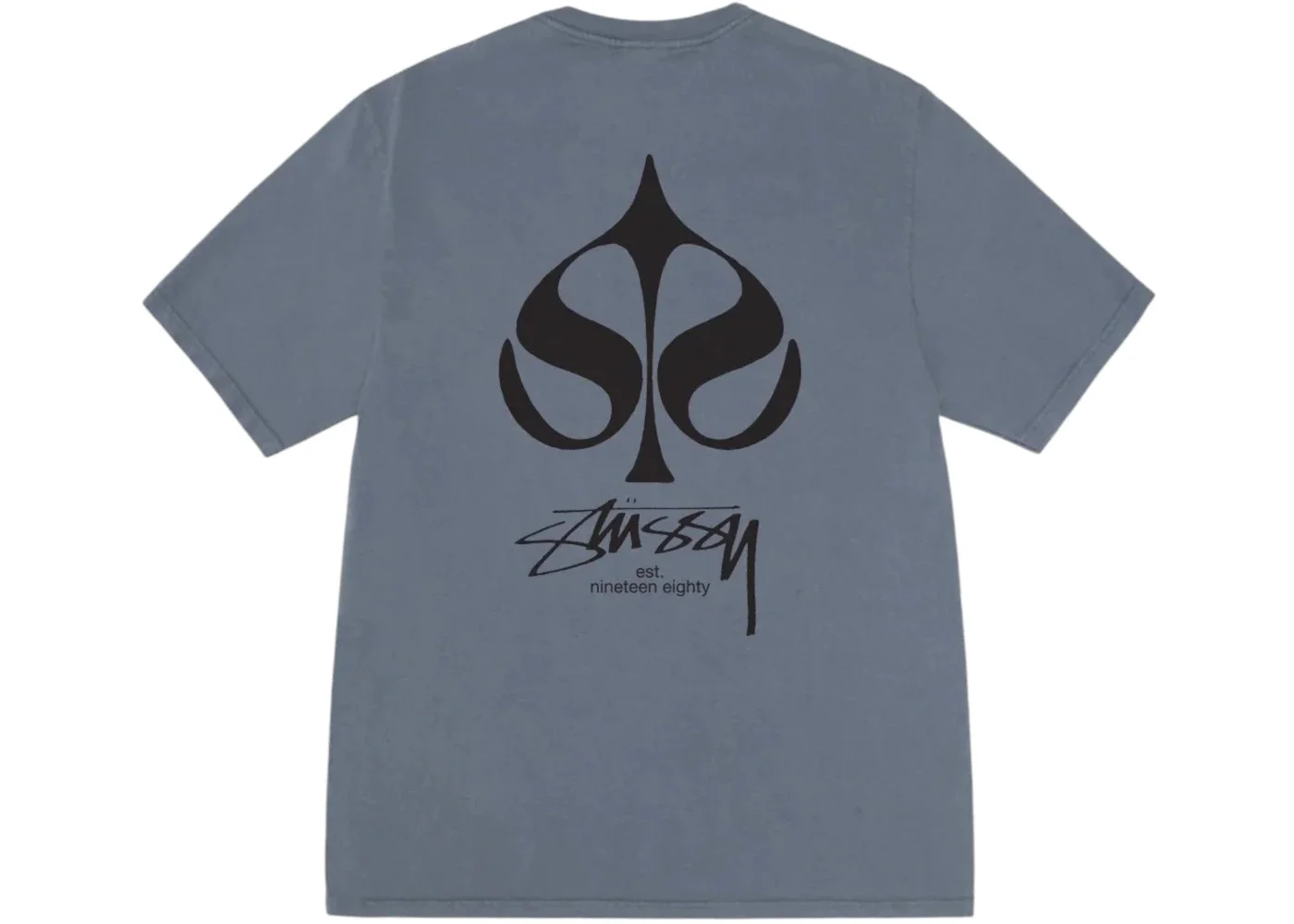 Stussy Spade Pigment Dyed Tee Navy - 1
