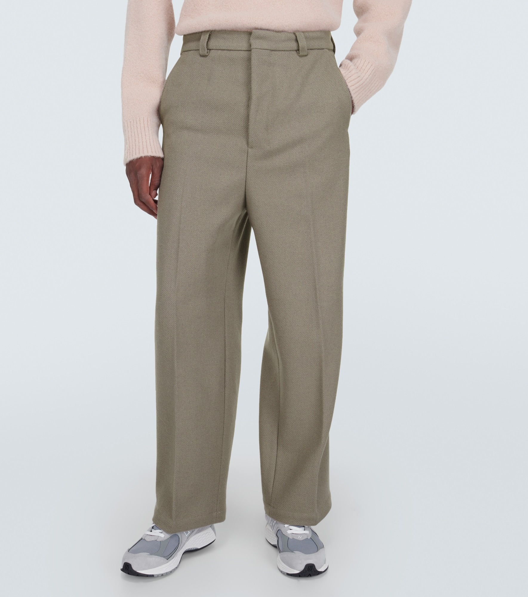 Wool-blend straight pants - 3