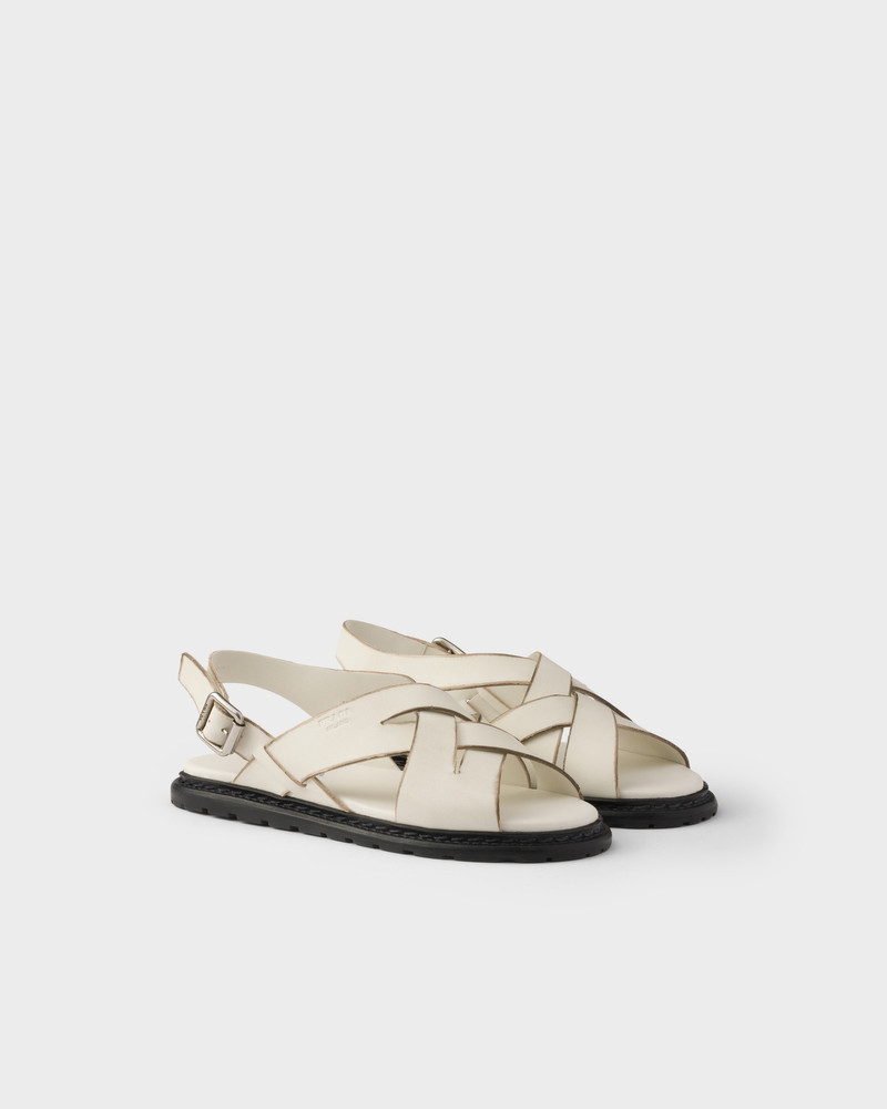 Antiqued leather sandals 1