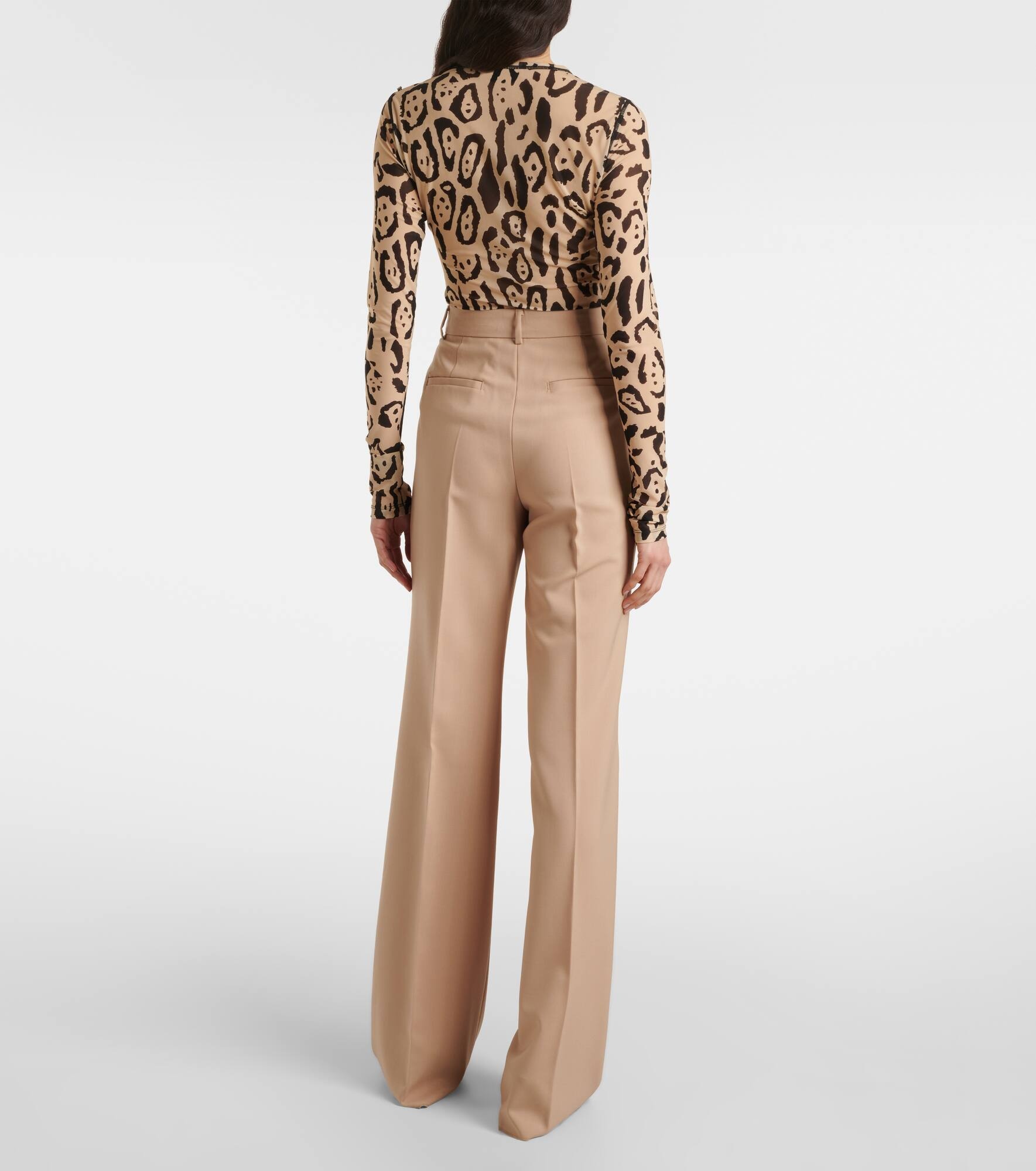 Oxalis virgin wool flared pants - 3