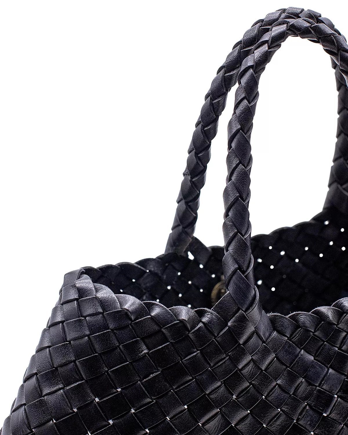 Santa Small Crocheted Leather Bag - 5