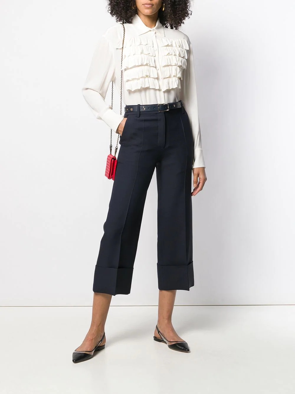 tailored cropped trousers - 2