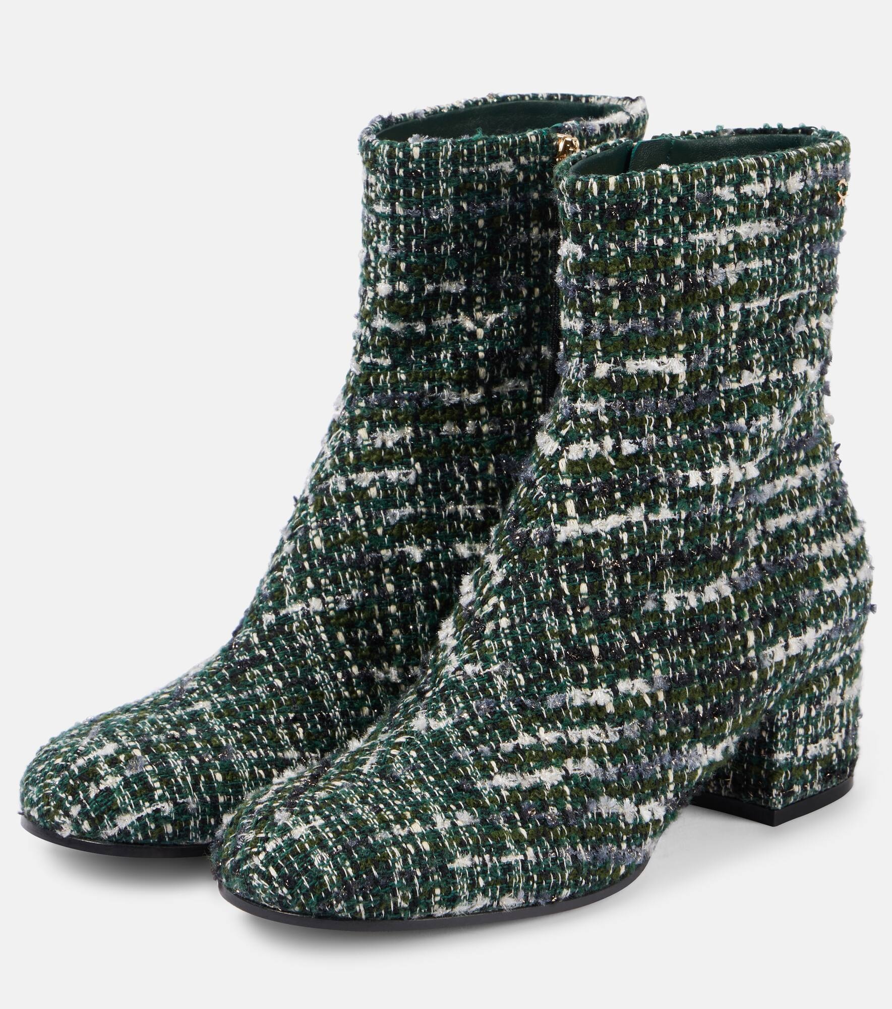 Joelle bouclé tweed ankle boots - 4