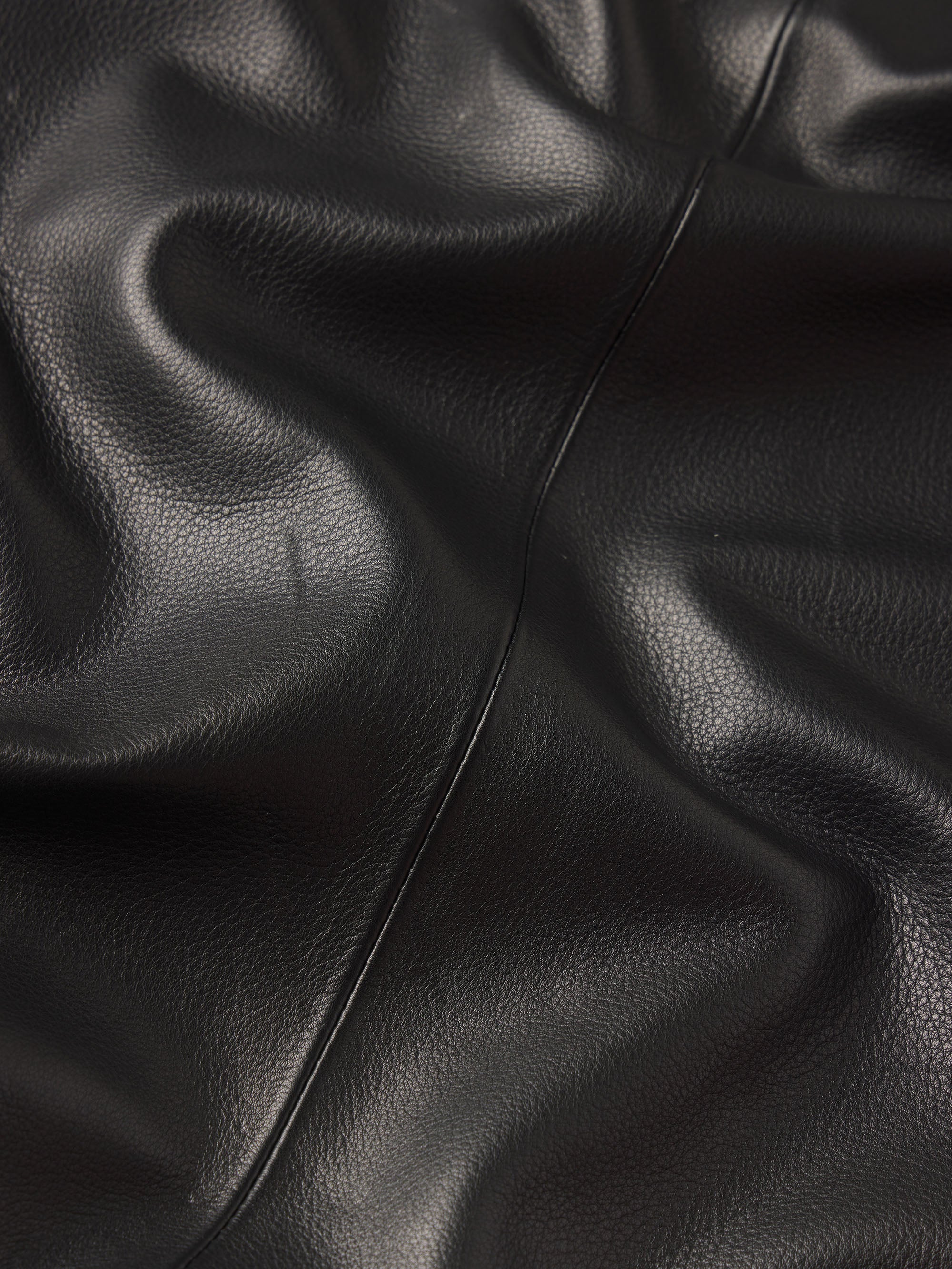 The Leather Pinafore Dress in Black - 6