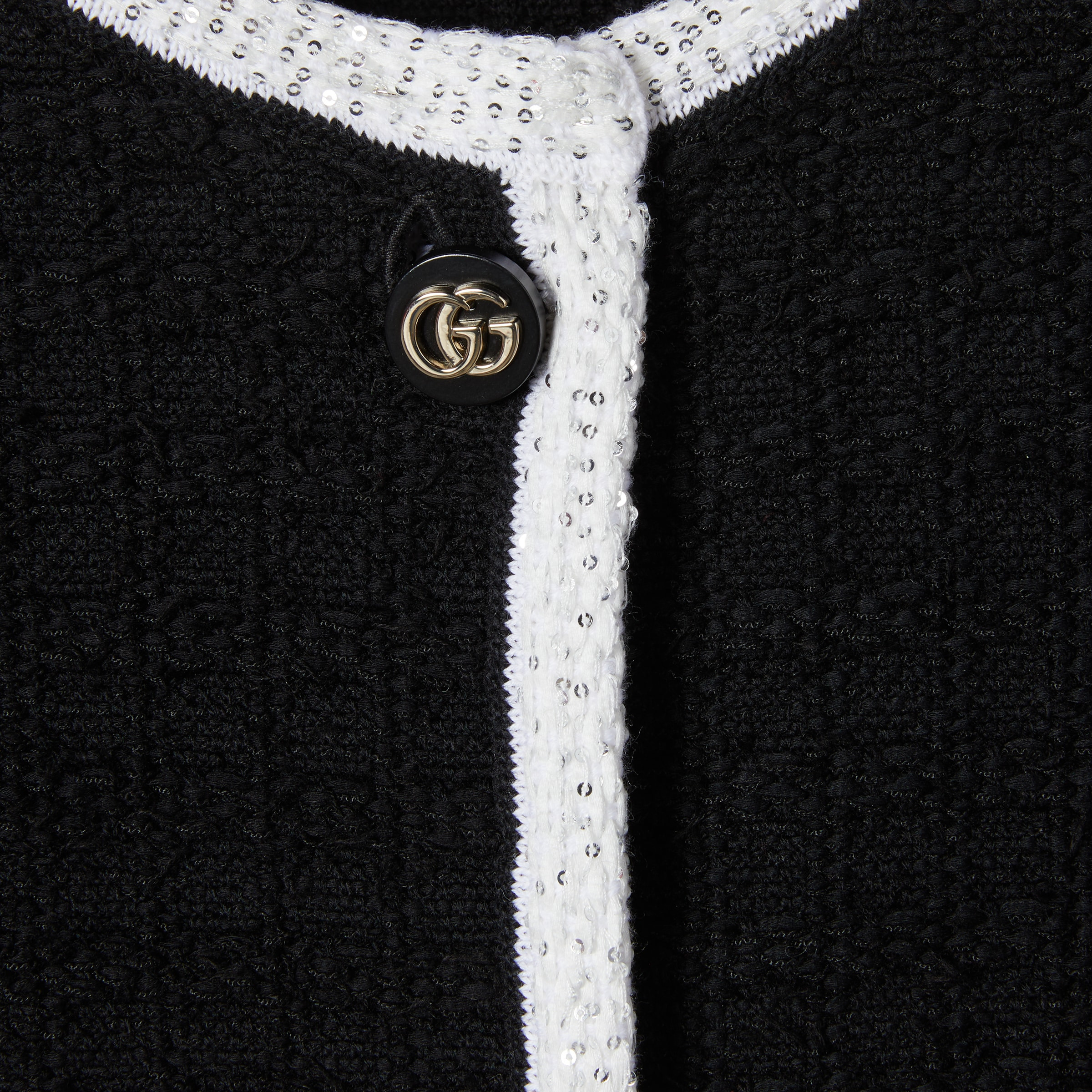 Tweed wool cardigan with embroidery - 6