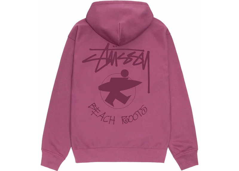 Stüssy Stussy Beach Roots Zip Hoodie Berry outlook