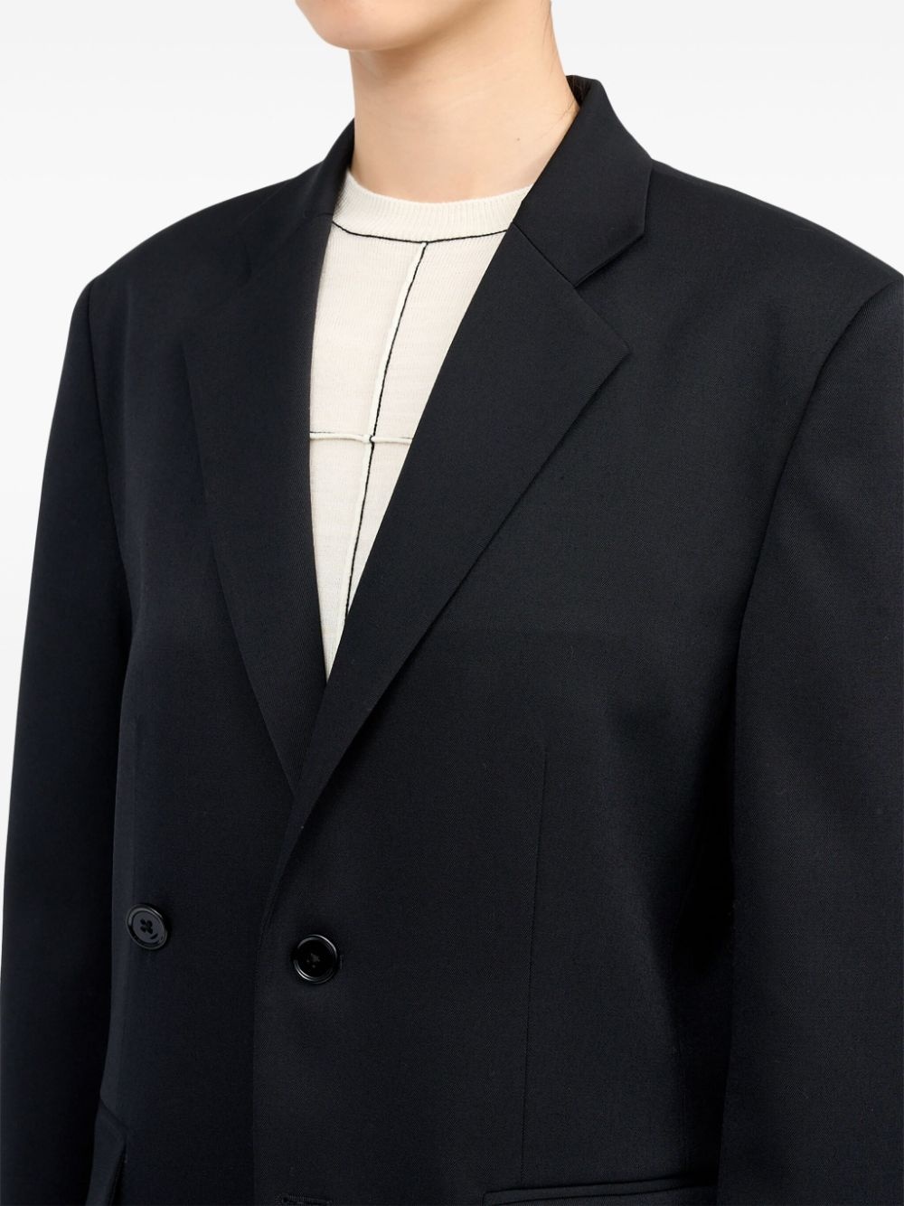 notched-lapel blazer - 7