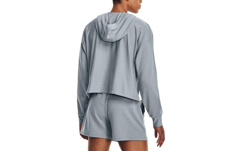 Under Armour (WMNS) Under Armour Rival Terry Oversized Hoodie 'Blue Grey' 1376992-465 outlook