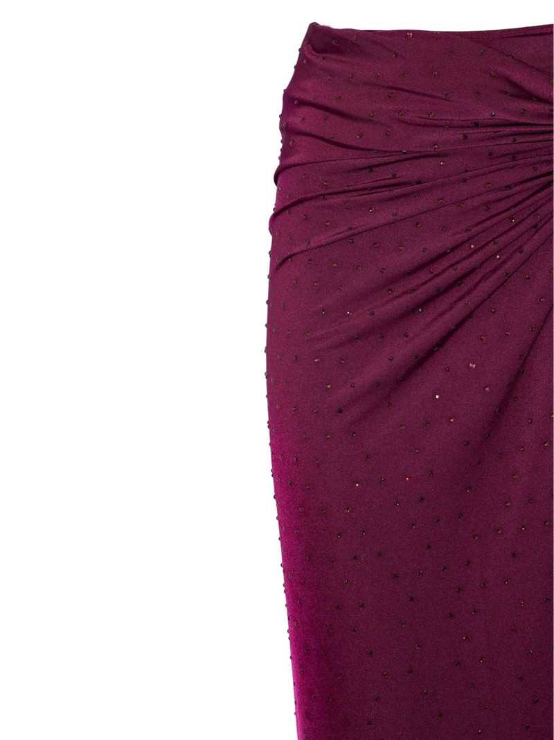 Zohra crystal draped knot maxi skirt 4