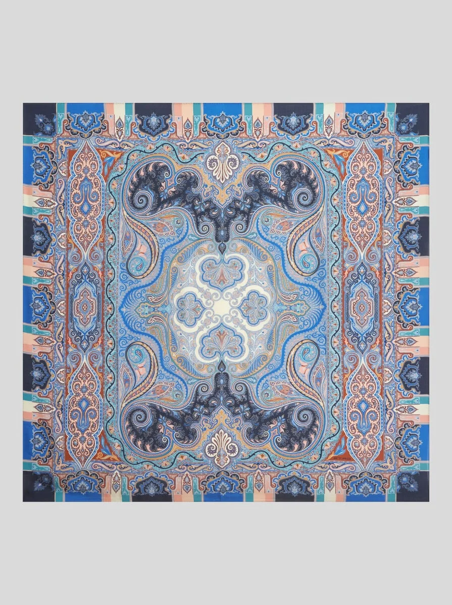 PAISLEY SILK AND CASHMERE SHAWL - 1