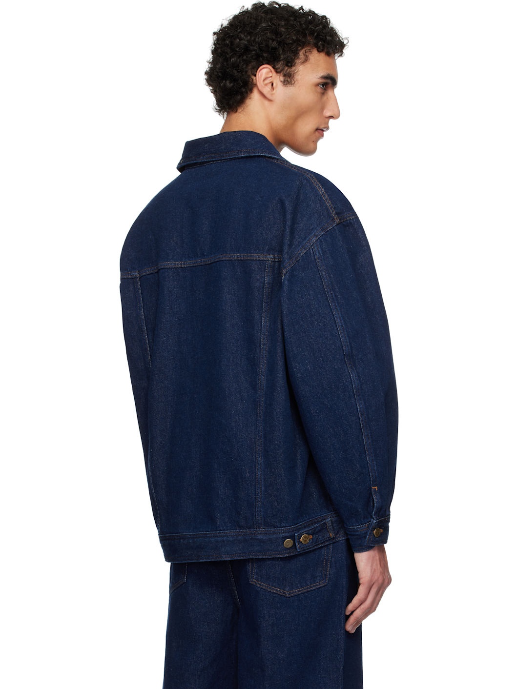 A. P.C. Navy Elvis Denim Jacket - 3
