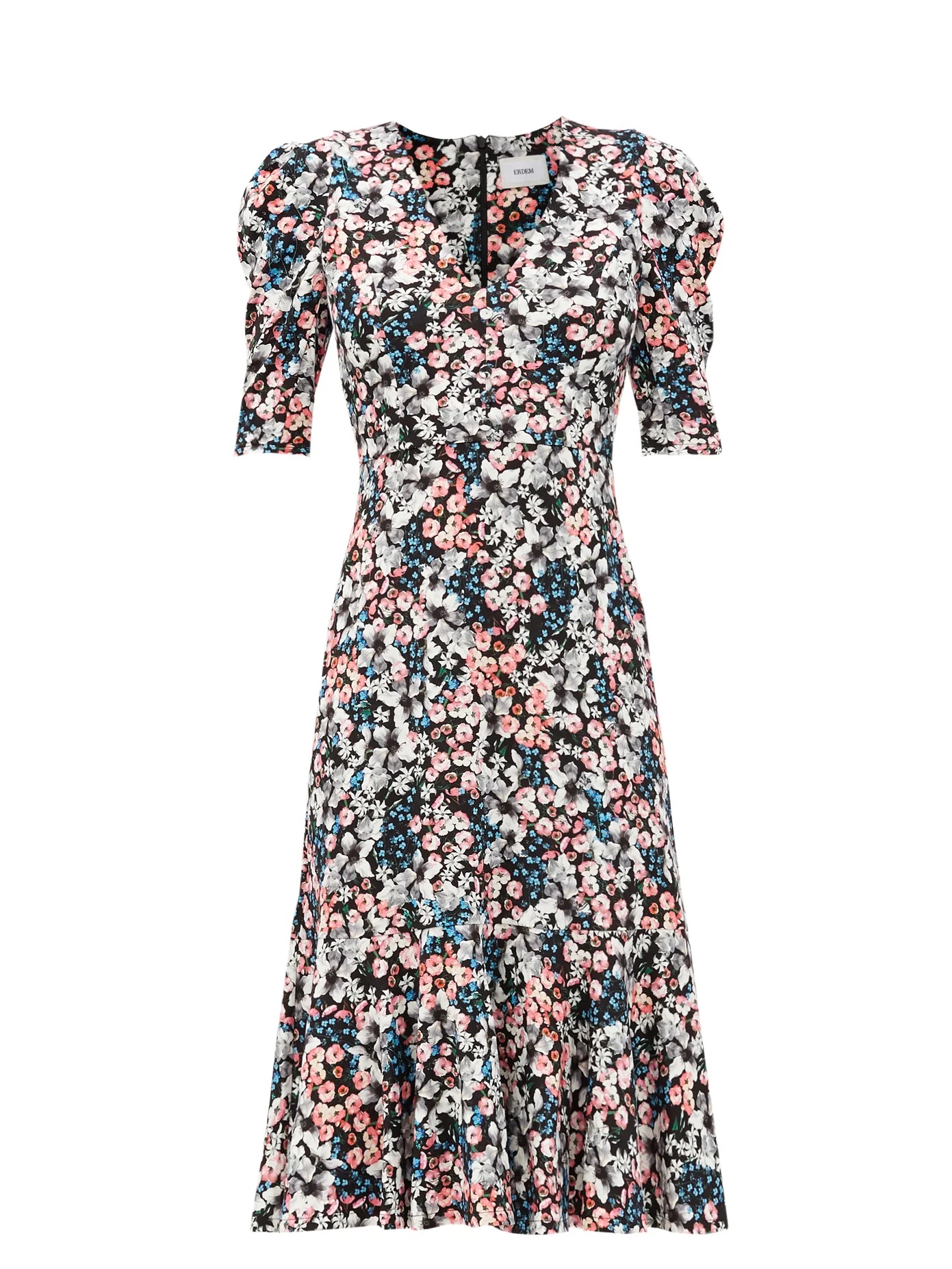 Ottavia Meadow-print jersey dress - 1