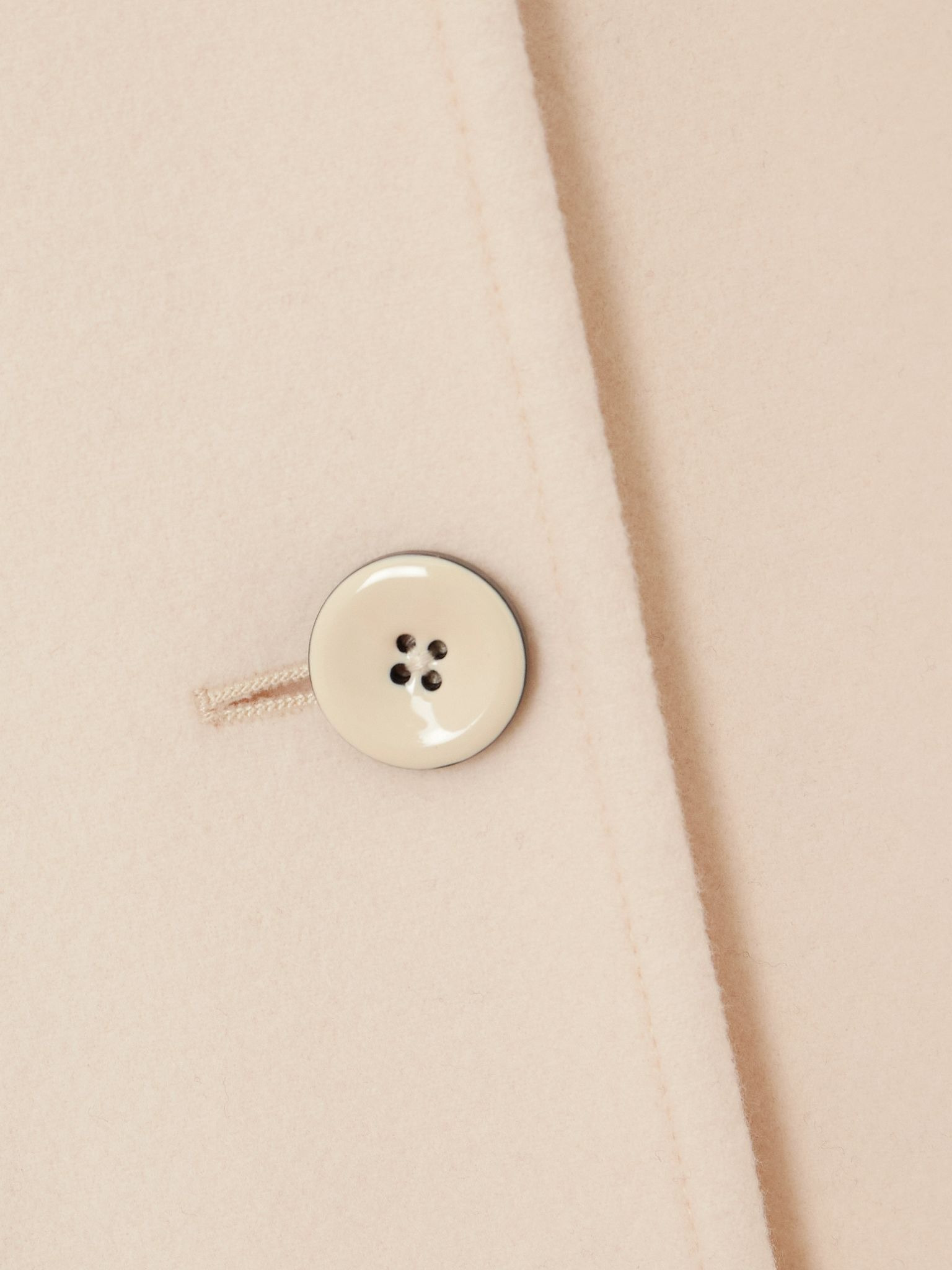 Wool-felt coat Cream - 4