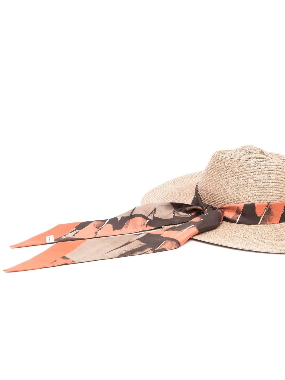 ribbon-tie straw hat - 2
