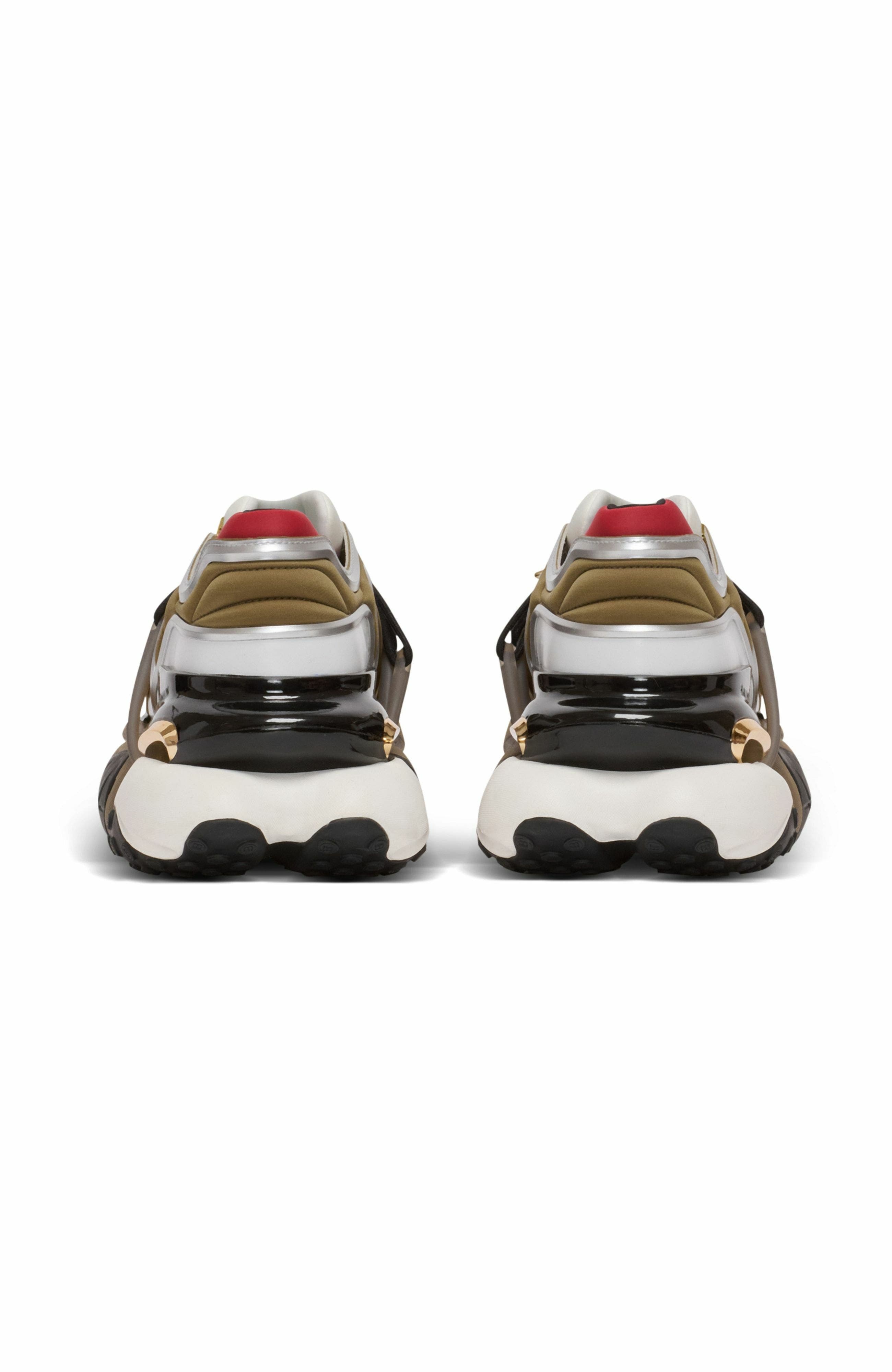 Balmain Unicorn Wave trainers in neoprene and calfskin in Khaki at Nordstrom - 3